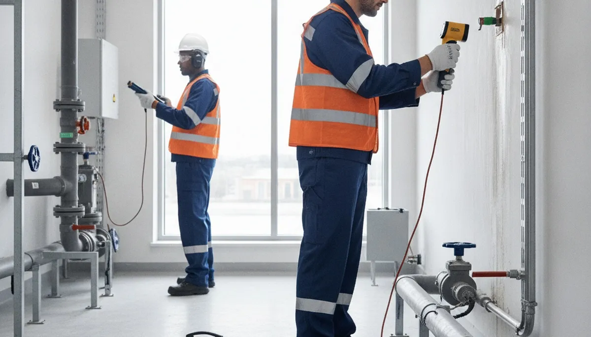 Leak detection plumber inspecting home pipes in El Paso, TX