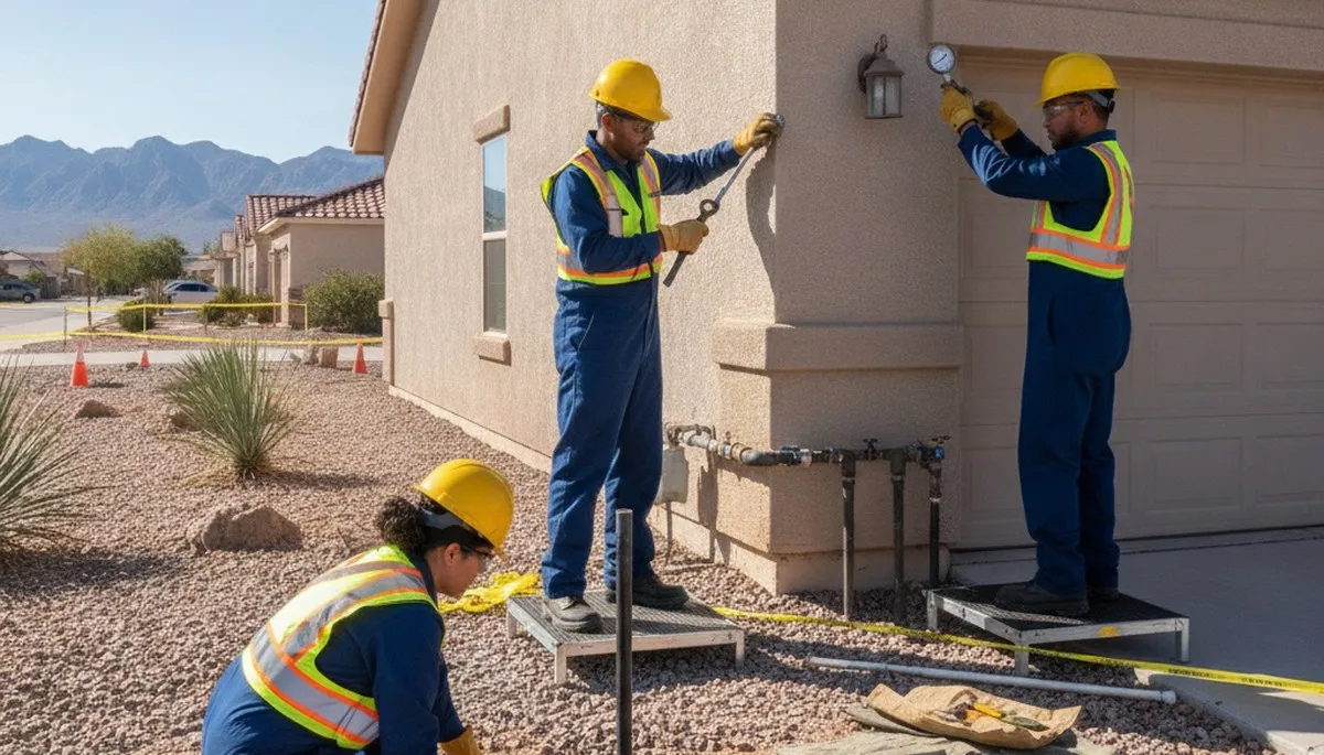 Plumber repairing a leak in El Paso, TX for reliable plumbing service