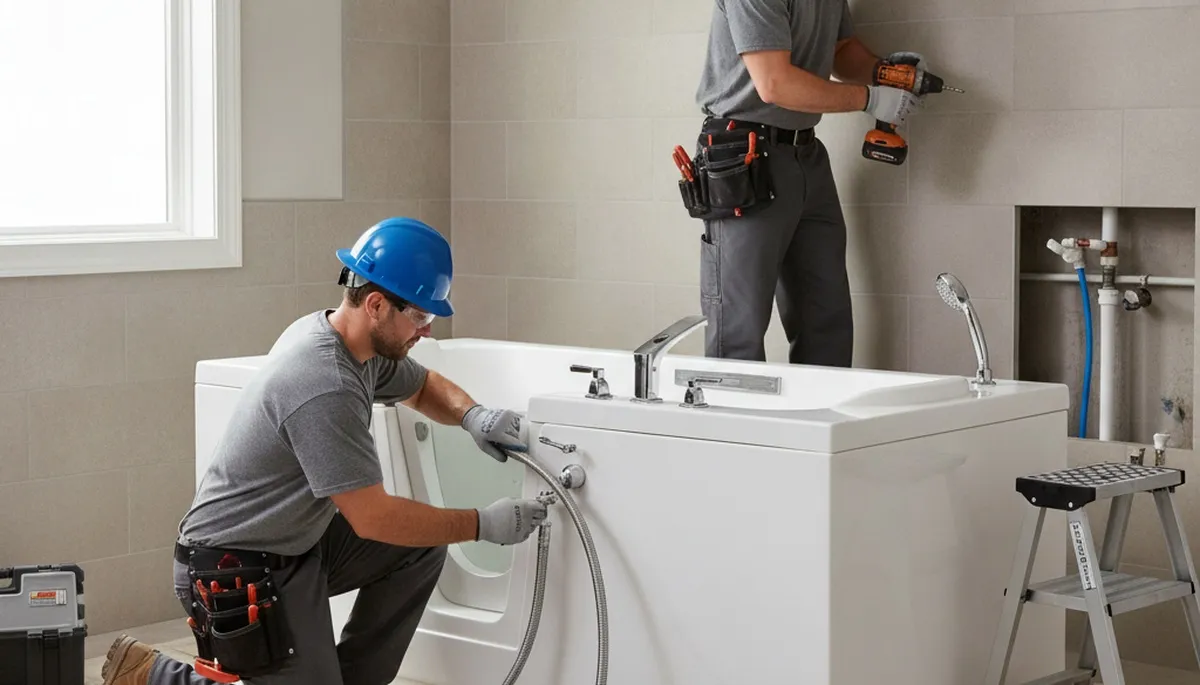Walk in tub installation in El Paso, TX for safer, accessible bathing by local plumbers